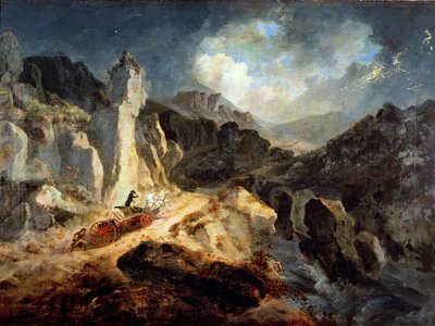 雷雨の中のフェートン 作： Julius Caesar Ibbetson