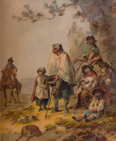 ジプシー乞食、c1795 作： Julius Caesar Ibbetson
