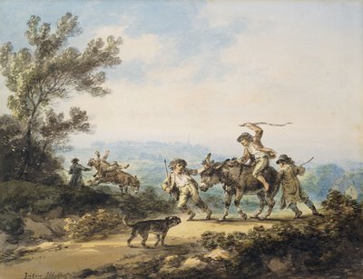 反抗的なロバ、1798 作： Julius Caesar Ibbetson
