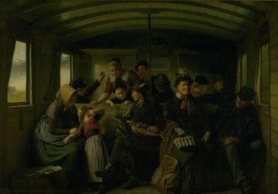 三等鉄道コンパートメント内 作： Julius Exner
