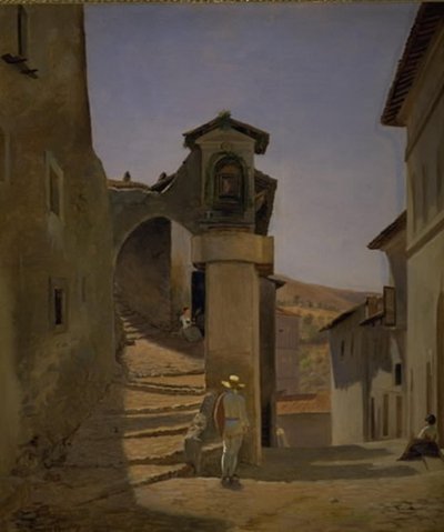 スビアコ、イタリアのストリート シーン 作： Julius Friedlænder