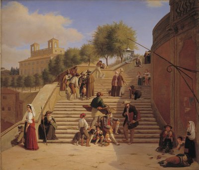 ローマのスペイン階段の上部フライト 作： Julius Friedlænder