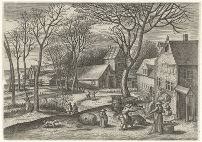 12月（オブジェクトのタイトル） The Twelve Months (シリーズタイトル) 作： Julius Goltzius