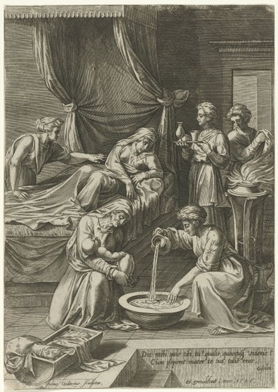 聖母マリアの誕生 作： Julius Goltzius