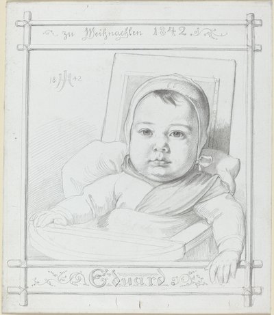 芸術家の幼い息子、エデュアルド 作： Julius Hubner