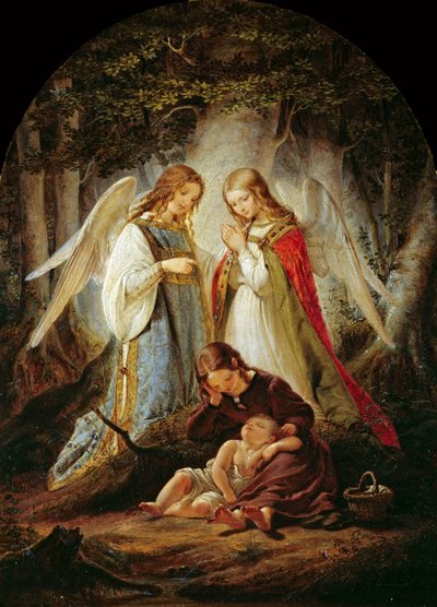守護天使、1836年。 作： Julius Huebner