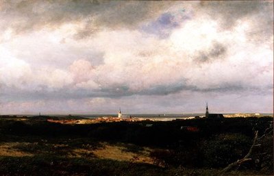 ハーグ近郊の海岸線の風景 作： Julius Jacobus de Sande Bakhuizen
