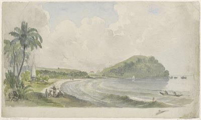 熱帯沿岸の風景 作： Julius Jacobus van de Sande Bakhuyzen