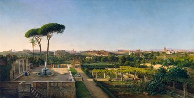 アヴェンティーヌからのローマの眺め、1873 作： Julius O. Montalant