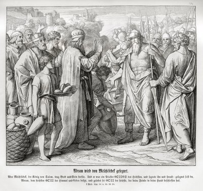 アブラハムがメルキゼデクに祝福される（創世記 作： Julius Schnorr von Carolsfeld