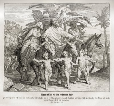 アブラハムが約束された土地を見る（創世記 作： Julius Schnorr von Carolsfeld