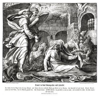 ダニエルとライオンの巣窟 作： Julius Schnorr von Carolsfeld