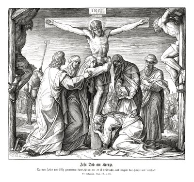 イエスの十字架の死、ヨハネの福音書 作： Julius Schnorr von Carolsfeld