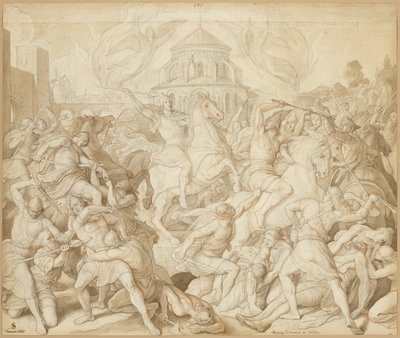ビュルベルク近郊でのヴィッテキントの敗北 作： Julius Schnorr von Carolsfeld