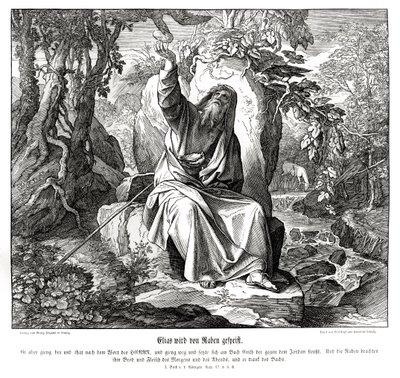 エリヤはカラスの餌をもらう 作： Julius Schnorr von Carolsfeld