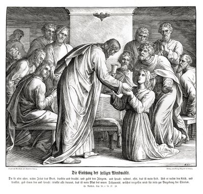 聖体、マタイの福音書 作： Julius Schnorr von Carolsfeld
