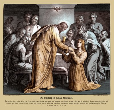 聖体、マタイの福音書 作： Julius Schnorr von Carolsfeld