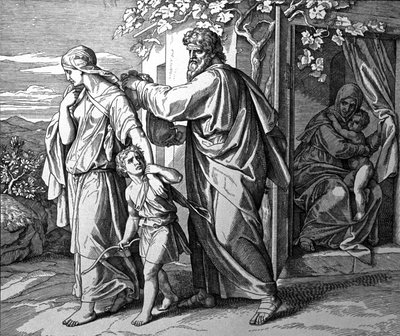 イスマエルと母親の追放 作： Julius Schnorr von Carolsfeld