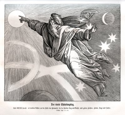 創世記 第4の日 作： Julius Schnorr von Carolsfeld