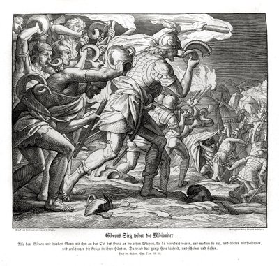 ギデオンのミディアン人に対する勝利（士師記 作： Julius Schnorr von Carolsfeld