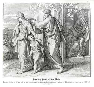 ハガルとイシュマエルが追い出される、創世記 作： Julius Schnorr von Carolsfeld