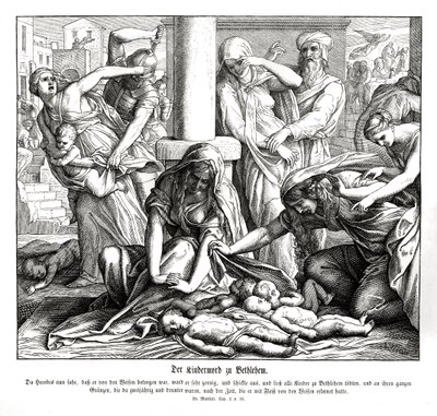 ヘロデが子供たちを殺した、マタイの福音書 作： Julius Schnorr von Carolsfeld