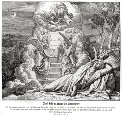 ヤコブが天への梯子の夢を見る（創世記 作： Julius Schnorr von Carolsfeld