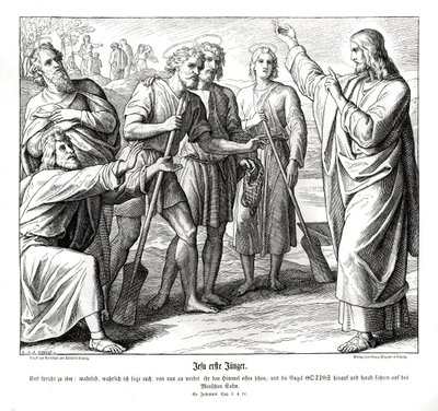 イエスとナサニエル、ヨハネの福音書 作： Julius Schnorr von Carolsfeld