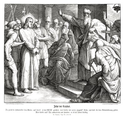 カイヤファの前でのイエスの裁判（マタイ福音書 作： Julius Schnorr von Carolsfeld