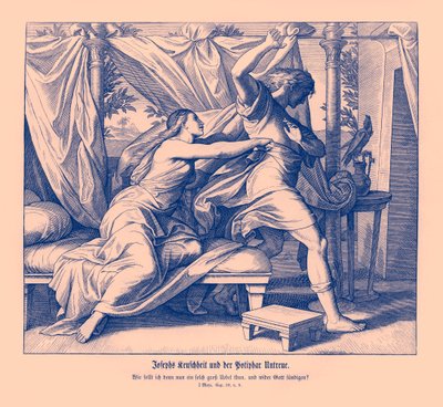 ヨセフはポティファルに嘘をつくことを拒否した（創世記 作： Julius Schnorr von Carolsfeld