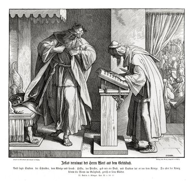 ヨシヤは律法の言葉を聞く、第2列王記 作： Julius Schnorr von Carolsfeld