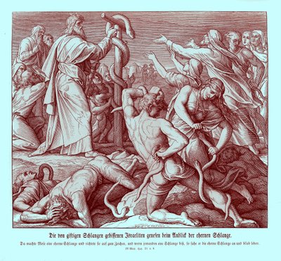 モーセと真鍮の蛇（民数記 作： Julius Schnorr von Carolsfeld