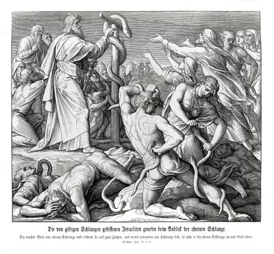 モーセと真鍮の蛇（民数記 作： Julius Schnorr von Carolsfeld
