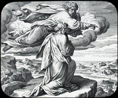 モーセはイスラエルの地、19世紀を見る 作： Julius Schnorr von Carolsfeld