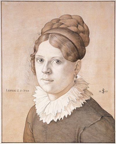 アンリエットシュノールフォンキャロルスフェルトの肖像、1817年 作： Julius Schnorr von Carolsfeld