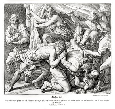 サムソンの転落（士師記 作： Julius Schnorr von Carolsfeld