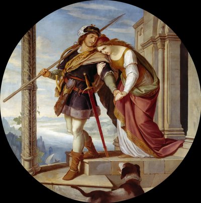 クリークヒルトからのジークフリーズフェアウェル、1843年。 作： Julius Schnorr von Carolsfeld