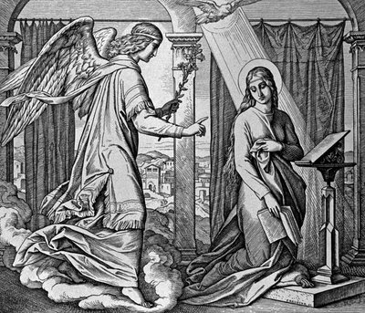 受胎告知 作： Julius Schnorr von Carolsfeld