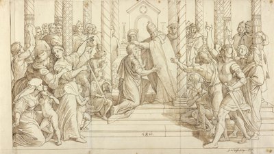 シャルルマーニュ戴冠式 作： Julius Schnorr von Carolsfeld