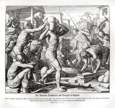 イスラエル人がエジプトで奴隷になった、出エジプト記 作： Julius Schnorr von Carolsfeld