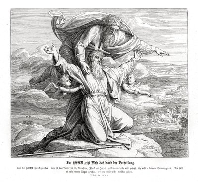 主はモーセに約束の地を示される（申命記 作： Julius Schnorr von Carolsfeld