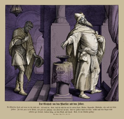 パリサイ人と公民人 ルカ福音書 作： Julius Schnorr von Carolsfeld