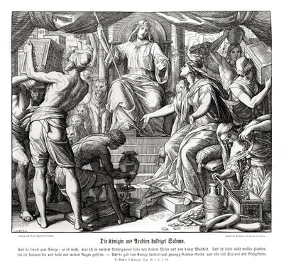 ソロモン王を称えるシバの女王 作： Julius Schnorr von Carolsfeld
