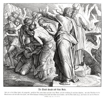 コラの処罰（民数記 作： Julius Schnorr von Carolsfeld