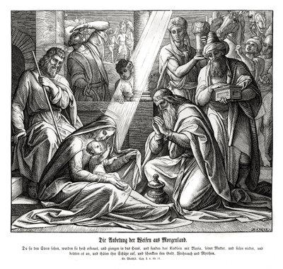 賢者たち、マタイによる福音書 作： Julius Schnorr von Carolsfeld