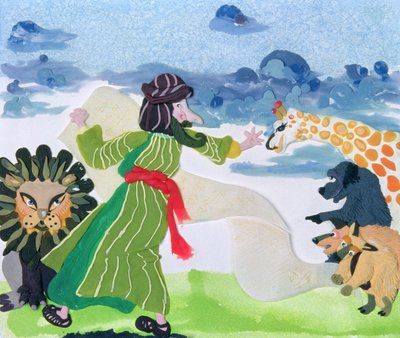 ノア（紙に粘土とトイレ） 作： Jung Sook Nam