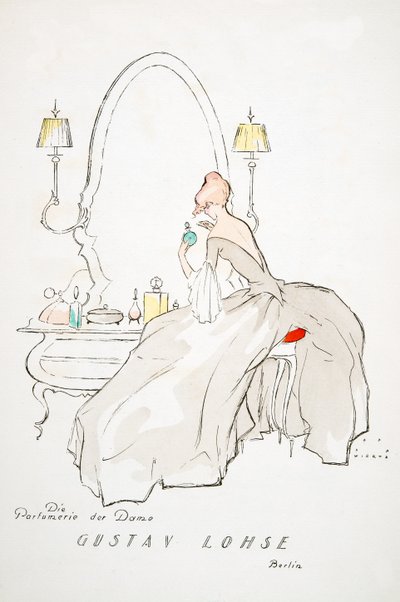 Gustav Lohse, Berlin, from Styl, pub 1922」の広告（ポショワールプリント 作： Jupp Wiertz