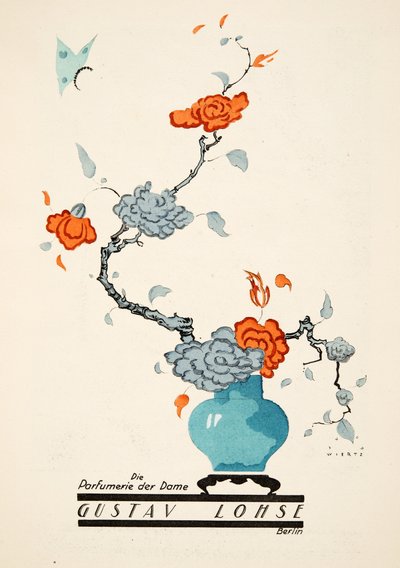 グスタフローゼの広告、女性用香水、Styl、pub.1922（pochoir print）から 作： Jupp Wiertz