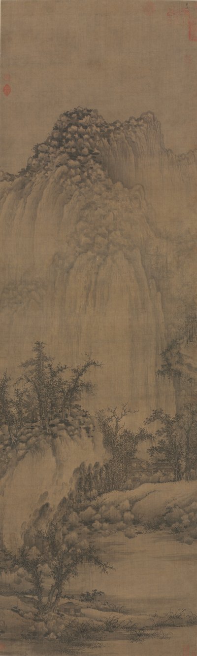小川と山による仏教の隠れ家、960-985。 作： Juran