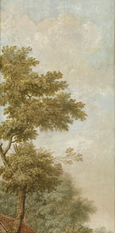 オランダの風景を描いた 3 つの壁掛け 壁紙の塗装 オランダの風景を描いた 3 枚の壁紙 オランダの風景を描いた 3 枚の壁紙 作： Jurriaan Andriessen (attributed to)